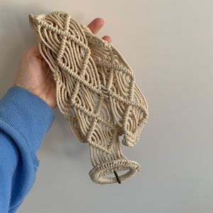 Braided Belt Natural Ivory color